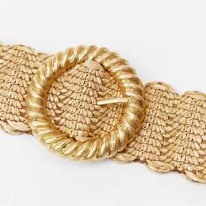 Zara scalloped woven belt